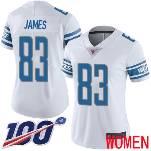 Detroit Lions Limited White Women Jesse James Road Jersey NFL Football #83 100th Season Vapor Untouchable->detroit lions->NFL Jersey